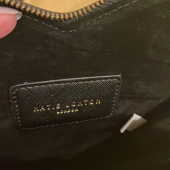 Black saffiano leather-like wristlet - Picture 3 of 7